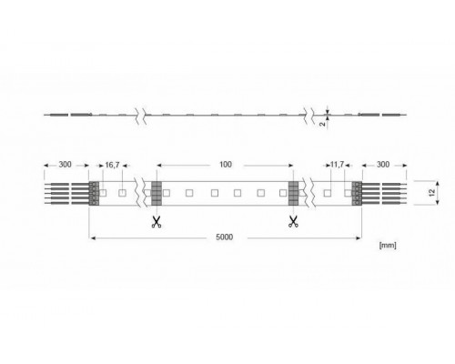 LED Essence Strip RGBW 1000, 96W RGBW/24V 5M