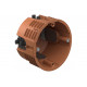 One-gang junction box for solid wood