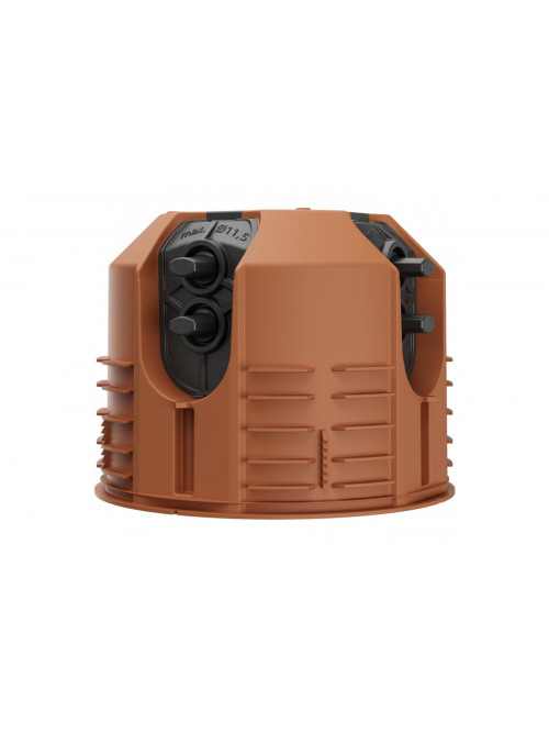 One-gang junction box for solid wood