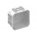 In-wall back box 115 x 115 x 76 mm, quadratic glow wire tested 850ºC