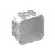 In-wall back box 115 x 115 x 76 mm, quadratic glow wire tested 850ºC