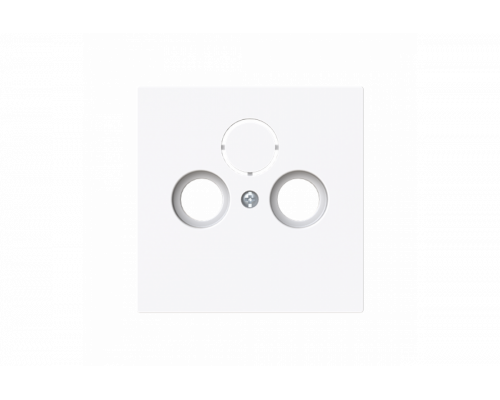 Cover plate TV / Radio / SAT 3 gang studio white - Busch-art linear