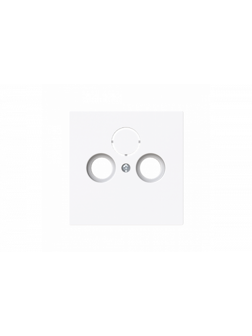 Cover plate TV / Radio / SAT 3 gang studio white - Busch-art linear