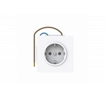 Busch-steplight SCHUKO® socket insert Without imprint Safety Shutter Protective contact (SCHUKO) withNight light; LED /White studio white  - Busch-art linear