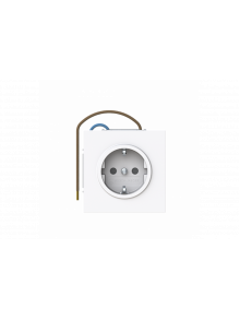Busch-steplight SCHUKO® socket insert Without imprint Safety Shutter Protective contact (SCHUKO) withNight light; LED /White studio white  - Busch-art linear