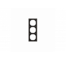 Cover Frame 3gang paper black - Busch-art linear