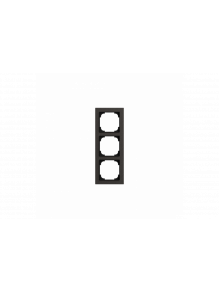 Cover Frame 3gang paper black - Busch-art linear