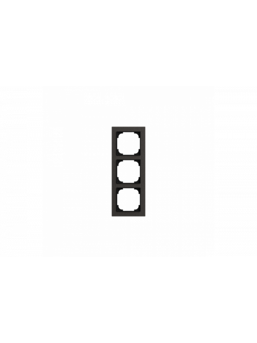 Cover Frame 3gang paper black - Busch-art linear