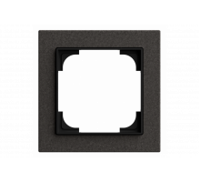 Cover frame 1gang paper black - Busch-art linear