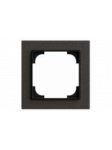 Cover frame 1gang paper black - Busch-art linear