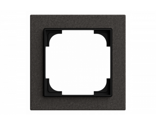 Cover frame 1gang paper black - Busch-art linear