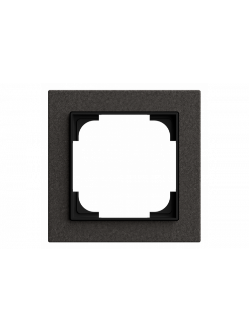 Cover frame 1gang paper black - Busch-art linear