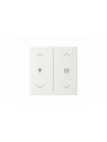 Busch-Jaeger – LFDW/A.2.55.11-914 Cover plate with legend with Symbol "dimming" alpine white - Busch-balance SI