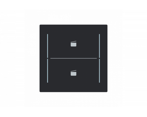 Busch-Jaeger – LFST/A.2.70.11-45M Cover plate with legend with Symbol "scene" black matt - Busch-art linear