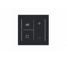 Busch-Jaeger – LFMW/A.4.70.11-45M Cover plate with legend with Symbols "music control" black matt - Busch-art linear