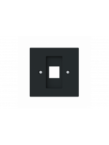 Cover plate Modular Jack 1 gang black matt - Busch-art linear