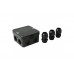 Junction box AK1-IP65, black, with 3 cable glands M25