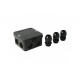 Junction box AK1-IP65, black, with 3 cable glands M25