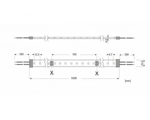 LED Essence Strip 1000 waterproof, 40W 930/24V/IP66 5M
