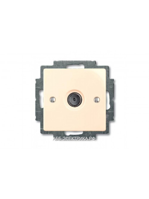 Телевизионная оконечная розетка TV, цвет Бежевый, ABB Basic 55
