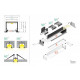 profil LED LINEA-IN20 EE7F/U7 4050 alu.sur.