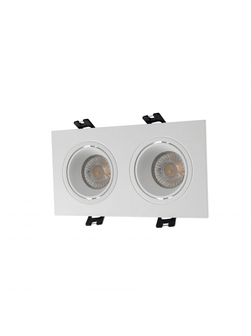 DK/EU-3072-WH, GU10,спот встраиваемый ,белый ,пластик, квадратный