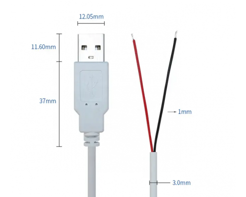 Кабель USB PROLUM™ - 1М, Білий