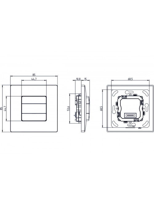 4-way push button module