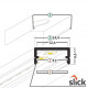 Profil LED aparent BEGTON 12, aluminiu anodizat, lungime 1m