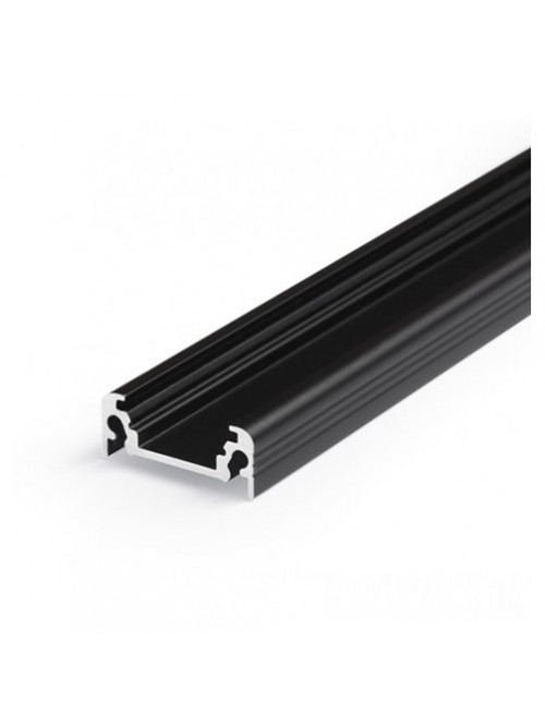 Profil LED aparent SURFACE 10, negru, lungime 2m