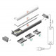 Profil LED aparent SURFACE 10, negru, lungime 2m