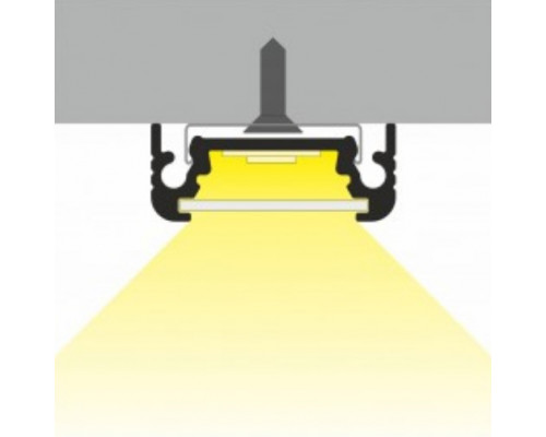 Profil LED aparent SURFACE 10, negru, lungime 2m