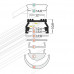 Profil LED aparent UNI 12, aluminiu anodizat, lungime 2m