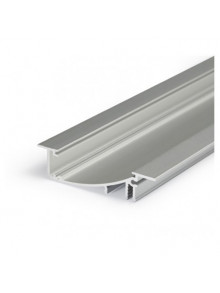 Profil LED încastrat FLAT 8, aluminiu anodizat, lungime 2m