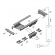 Profil LED încastrat FLAT 8, aluminiu anodizat, lungime 2m