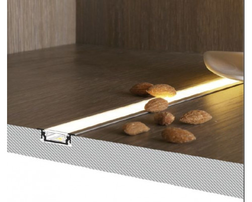 Profil LED încastrat GROOVE14, aluminiu anodizat, lungime 2m