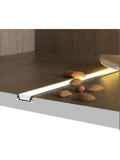 Profil LED încastrat GROOVE14, aluminiu anodizat, lungime 2m