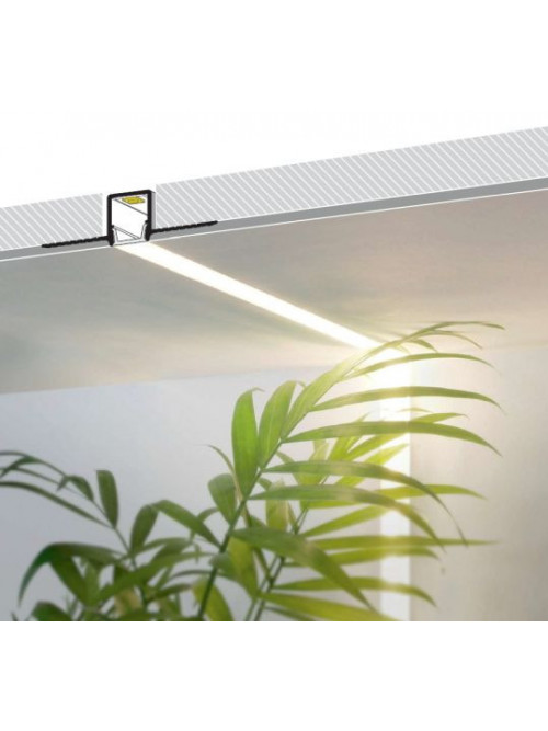 Profil LED încastrat HIDE10, aluminiu anodizat, lungime 2m