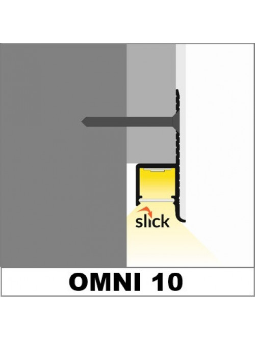 Profil LED încastrat OMNI 10, aluminiu anodizat, lungime 2m