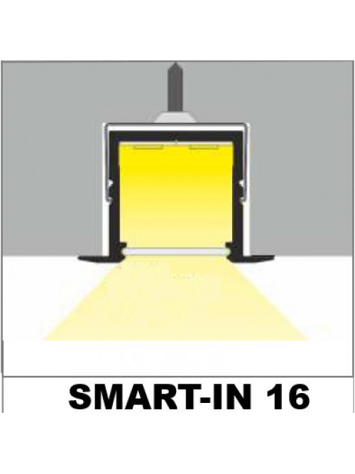 Profil LED încastrat SMART-IN16, aluminiu anodizat, lungime 2m