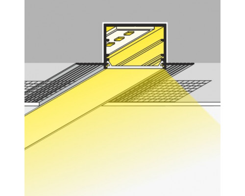 Profil LED încastrat VARIO 30-05, aluminiu neanodizat, lungime 2m