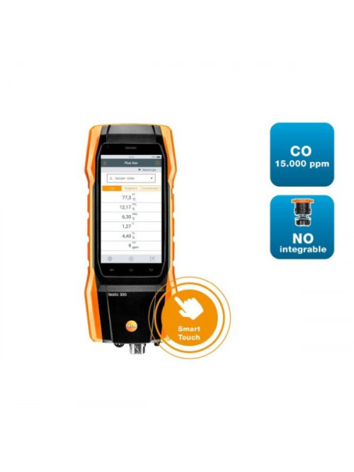 testo 300 Longlife - Flue gas analyzer (O2, CO up to 15,000 ppm, NO - can be retrofitted)