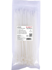 Кабельная стяжка e.ct.stand.370.4.white (100шт), белая