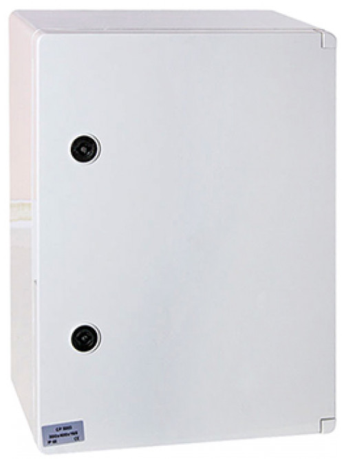 Шкаф ударопрочный из АБС-пластика e.plbox.300.400.165.1f.15m.blank, 300х400х165мм, IP65 с панелью под 1 - фазный счетчик и 15 модулей