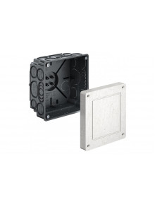 Universal installation housing with mineral fibreboard, 107 x 107 x 72 mm