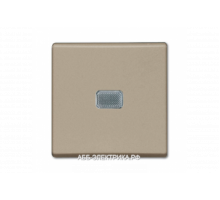 Выключатель 1-клавишный с подсветкой, цвет Шампань, ABB Basic 55