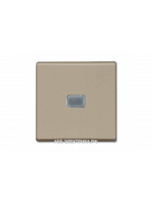 Выключатель 1-клавишный с подсветкой, цвет Шампань, ABB Basic 55