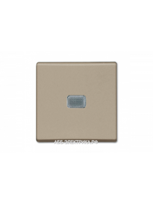 Выключатель 1-клавишный с подсветкой, цвет Шампань, ABB Basic 55