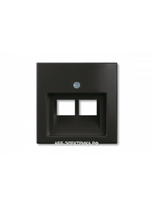Компьютерная двойная розетка кат.5е, цвет Шато(черный), ABB Basic 55