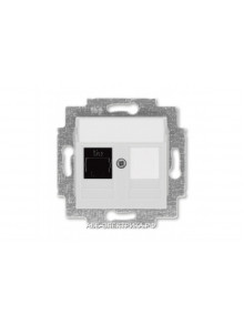 Розетка информационная ABB Levit RJ45 категория 5e и заглушка серый